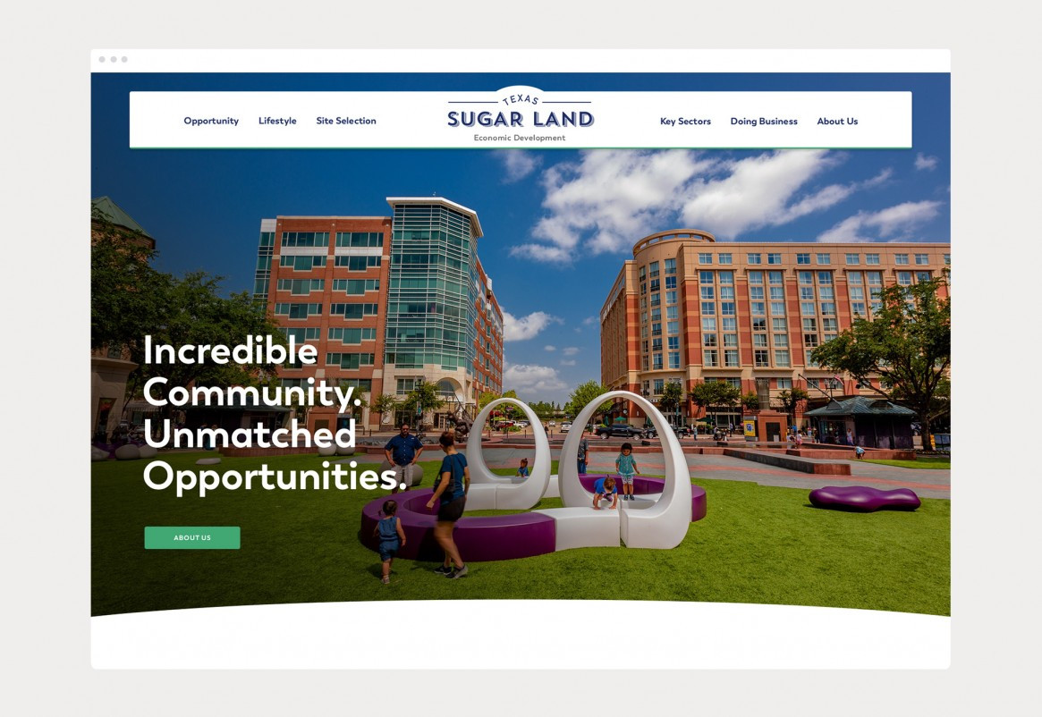 Screenshot of Sugarland's home page
